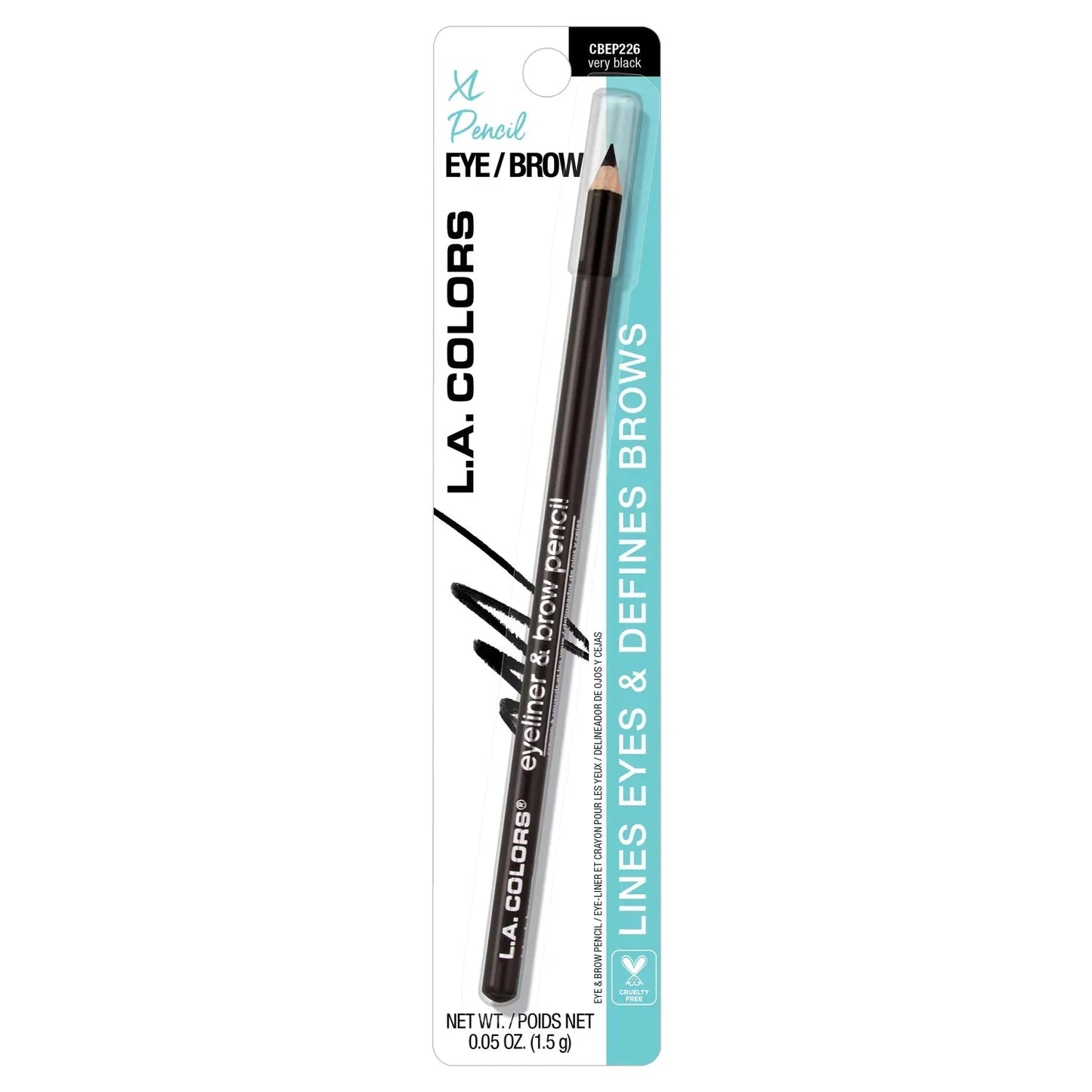 L.A. Colors Very Black XL Eyeliner and Brow Pencil - 2Kaan Wala