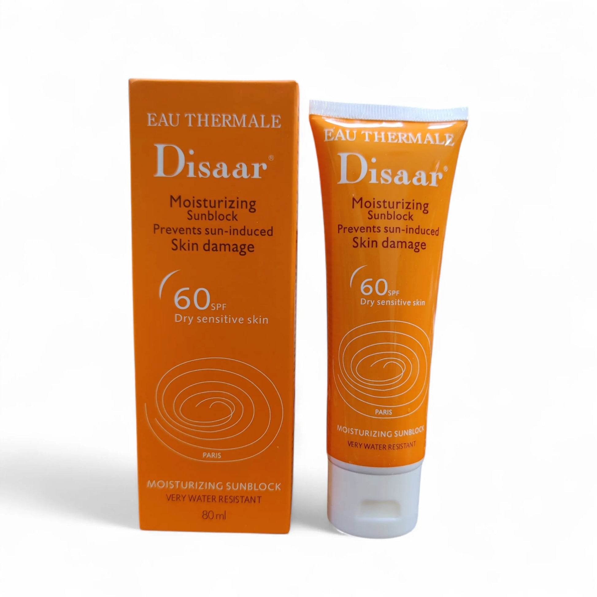 Disaar Moisturizing Sunblock, Dry Sensitive Skin, SPF60, 80ml - Mega Mart Official